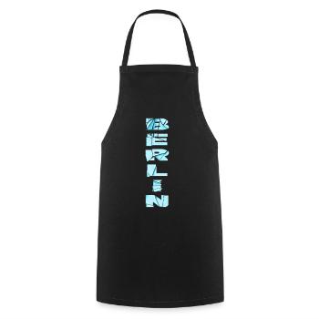 Berlin Germany City Font Skyline Home - Cooking Apron - black - Front - AI Model Male 185 dark (185cm)