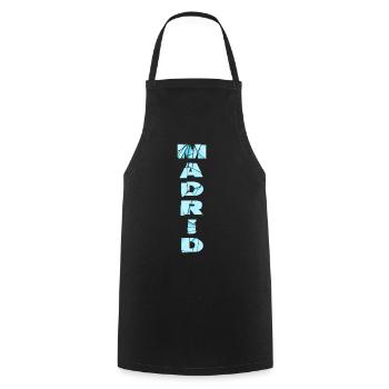 Madrid Espagne City Font Skyline Accueil - Tablier de cuisine - noir - Devant - AI Model Male 185 dark (185cm)