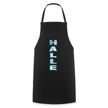 Hall Germany City Font Skyline Home - Cooking Apron - black - Front - AI Model Male 185 dark (185cm)