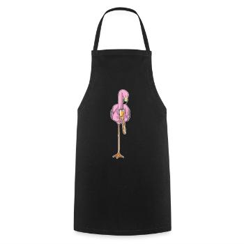Flamingo Saft - Kochschürze - Schwarz - Vorne - AI Model Male 185 dark (185cm)