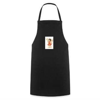 Daisy Fee mit Blume - Kochschürze - Schwarz - Vorne - AI Model Male 185 dark (185cm)