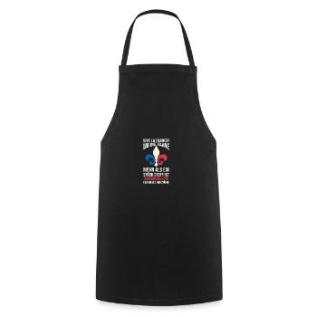 French French France - Cooking Apron - black - Front - AI Model Male 185 dark (185cm)