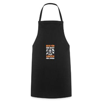 Sorcière Sorcière Balai Sorcière Costume Halloween - Tablier de cuisine - noir - Devant - AI Model Male 185 dark (185cm)