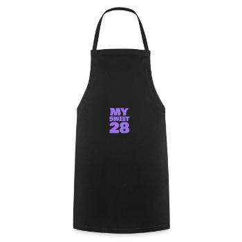 Sweet 28 - Cooking Apron - black - Front - AI Model Male 185 dark (185cm)