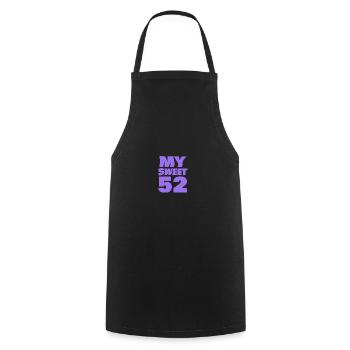 Age 52 - Cooking Apron - black - Front - AI Model Male 185 dark (185cm)