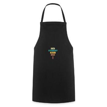 Funny Student - Cooking Apron - black - Front - AI Model Male 185 dark (185cm)
