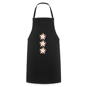 Stars Pink Triple - Cooking Apron - black - Front - AI Model Male 185 dark (185cm)