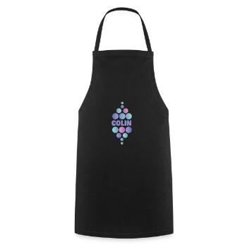 Cadeau pour Colin - Tablier de cuisine - noir - Devant - AI Model Male 185 dark (185cm)