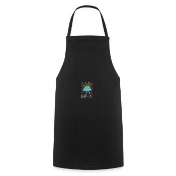 Go Planet It's Your Earth Day Rainbow - Kochschürze - Schwarz - Vorne - AI Model Male 185 dark (185cm)