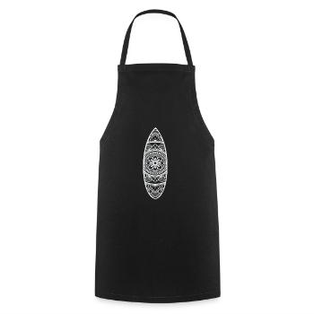 Planche de surf Mandala Planche Surf sur surf - Tablier de cuisine - noir - Devant - AI Model Male 185 dark (185cm)