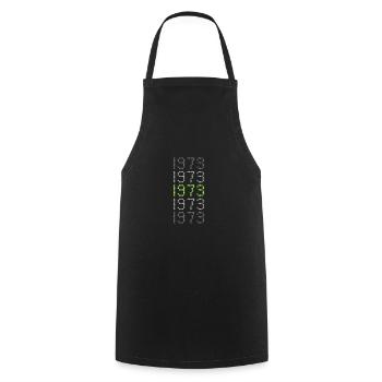 1973 - Cooking Apron - black - Front - AI Model Male 185 dark (185cm)