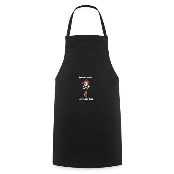 Pirat Rum Totenkopf Geschenk Spruch - Kochschürze - Schwarz - Vorne - AI Model Male 185 dark (185cm)