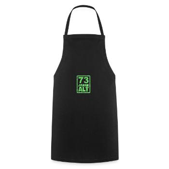 Age 73 - Cooking Apron - black - Front - AI Model Male 185 dark (185cm)