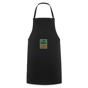 50 - Cooking Apron - black - Front - AI Model Male 185 dark (185cm)