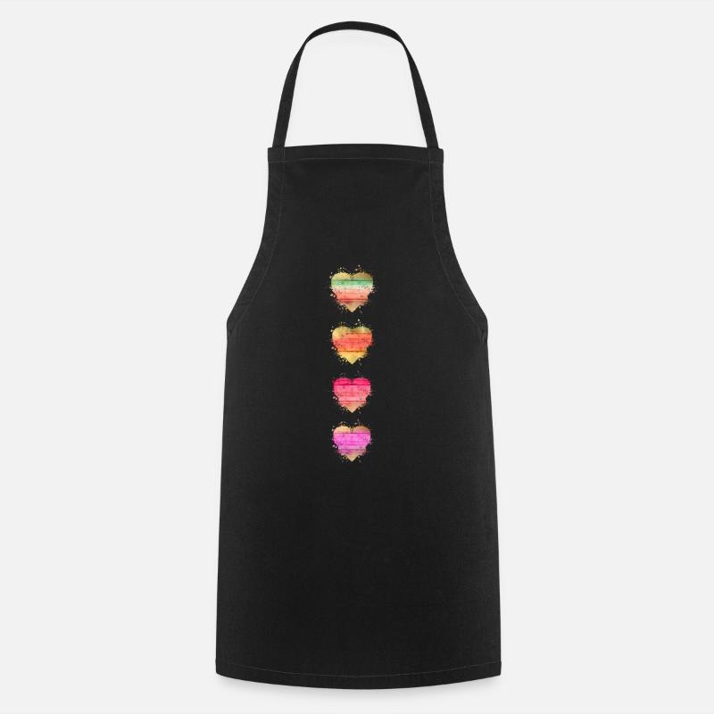 Cœur - Tablier de cuisine - noir