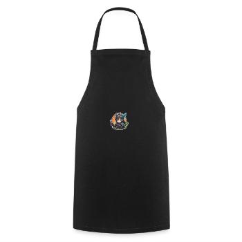 Fantasy Character - Cooking Apron - black - Front - AI Model Male 185 dark (185cm)