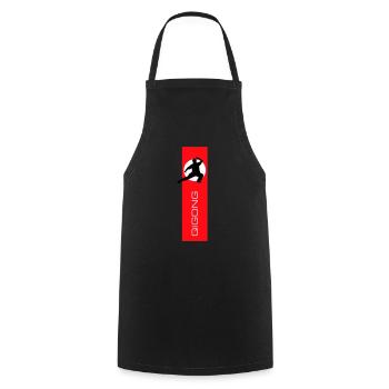 Drapeau Qigong - Tablier de cuisine - noir - Devant - AI Model Male 185 dark (185cm)