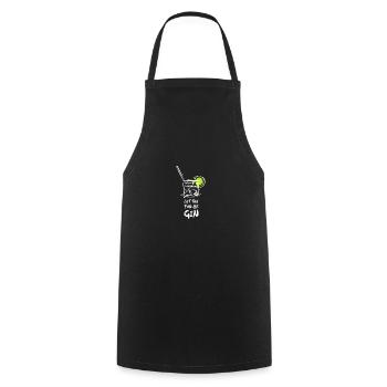 Let The Fun Be Gin Alcohol - Cooking Apron - black - Front - AI Model Male 185 dark (185cm)