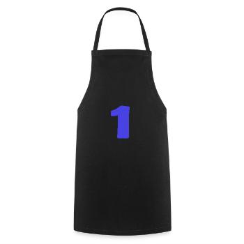 1. 1 JAHR. 1. JAHRESTAG. 1 JAHR GEBURTSTAG - Kochschürze - Schwarz - Vorne - AI Model Male 185 dark (185cm)