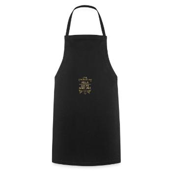 Milla comme prénom de fille - Tablier de cuisine - noir - Devant - AI Model Male 185 dark (185cm)
