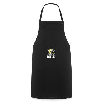 Né pour les boules Les joueurs de boules lancent la balle - Tablier de cuisine - noir - Devant - AI Model Male 185 dark (185cm)