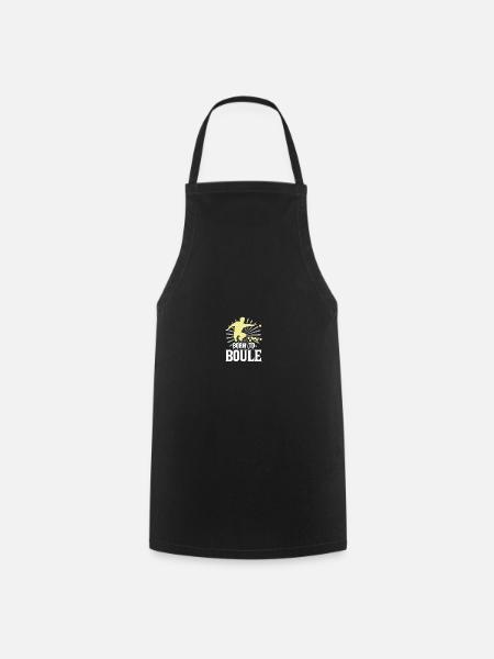 Né pour les boules Les joueurs de boules lancent la balle - Tablier de cuisine - noir