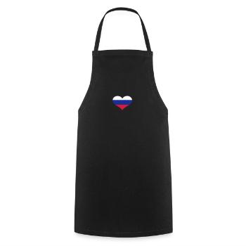 Slovenia - Cooking Apron - black - Front - AI Model Male 185 dark (185cm)
