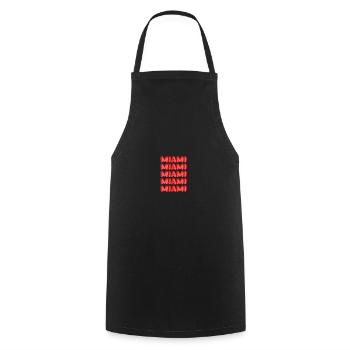 Cadeau pour Miami - Tablier de cuisine - noir - Devant - AI Model Male 185 dark (185cm)