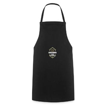Arbeit Brauer - Kochschürze - Schwarz - Vorne - AI Model Male 185 dark (185cm)