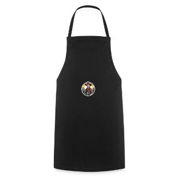 Cow-boy - Tablier de cuisine - noir - Devant - AI Model Male 185 dark (185cm)