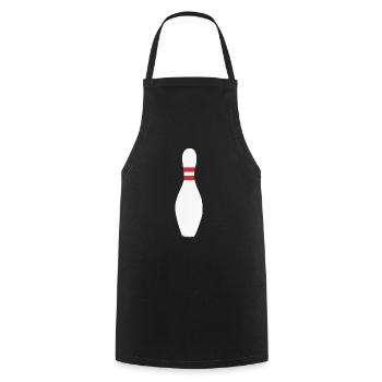 A bowling or cone pin - Cooking Apron - black - Front - AI Model Male 185 dark (185cm)