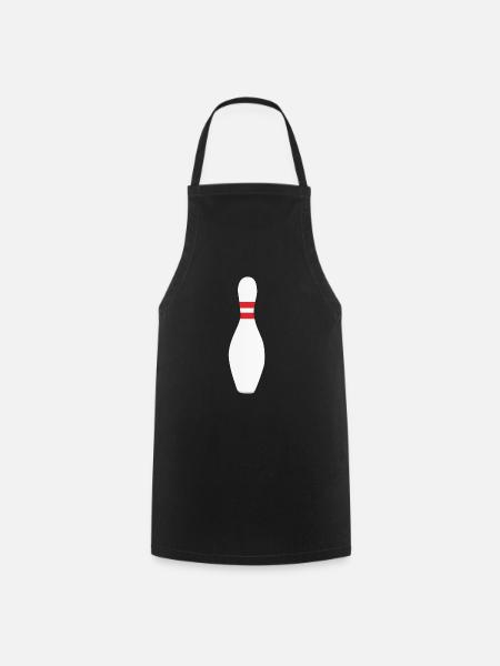 A bowling or cone pin - Cooking Apron - black