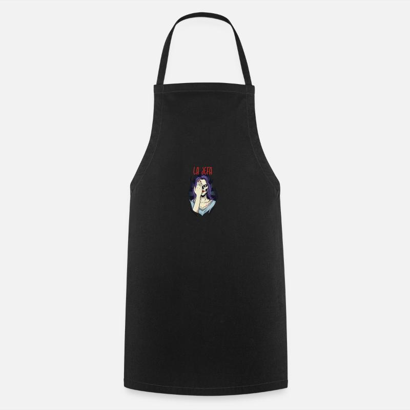 La Jefa - the boss - Cooking Apron - black