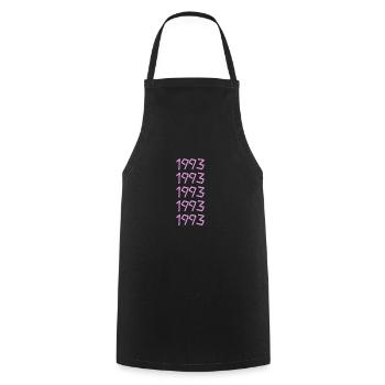 Retro 1993 - Cooking Apron - black - Front - AI Model Male 185 dark (185cm)