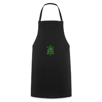 Lorik en tant que célibataire - Tablier de cuisine - noir - Devant - AI Model Male 185 dark (185cm)