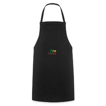 One love - version 1 - Tablier de cuisine - noir - Devant - AI Model Male 185 dark (185cm)