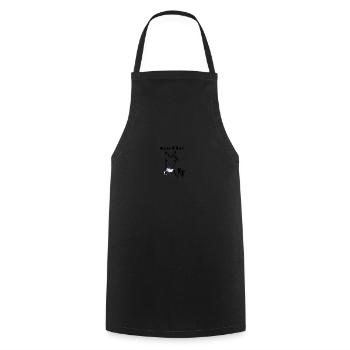 Geile Stute mit Strassstein - Kochschürze - Schwarz - Vorne - AI Model Male 185 dark (185cm)