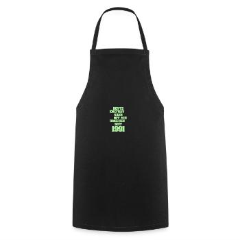 Marriage 1991 - Cooking Apron - black - Front - AI Model Male 185 dark (185cm)