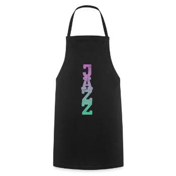 Jazz Musik Retro - Kochschürze - Schwarz - Vorne - AI Model Male 185 dark (185cm)