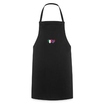 Italien Norwegen Flagge Herz - Kochschürze - Schwarz - Vorne - AI Model Male 185 dark (185cm)