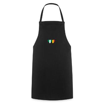 Nigeria Belgium Flag Heart - Cooking Apron - black - Front - AI Model Male 185 dark (185cm)