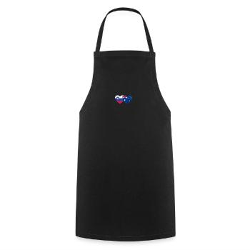 Slovénie Australie Drapeau Coeur - Tablier de cuisine - noir - Devant - AI Model Male 185 dark (185cm)
