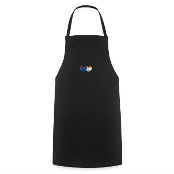 Australien Indien Flagge Herz - Kochschürze - Schwarz - Vorne - AI Model Male 185 dark (185cm)