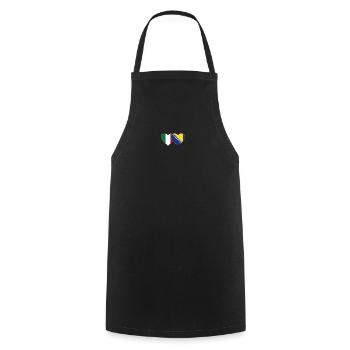 Italie Bosnie Flag Heart - Tablier de cuisine - noir - Devant - AI Model Male 185 dark (185cm)