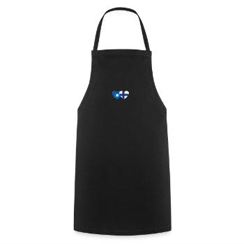 Somalia Finland Flag Heart - Cooking Apron - black - Front - AI Model Male 185 dark (185cm)