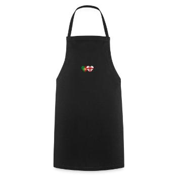 Portugal Georgia Flag Heart - Cooking Apron - black - Front - AI Model Male 185 dark (185cm)