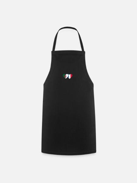 Algérie France Flag Coeur - Tablier de cuisine - noir