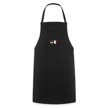 Mauritius Frankreich Flagge Herz - Kochschürze - Schwarz - Vorne - AI Model Male 185 dark (185cm)