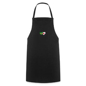 Brésil Japon Flag Heart - Tablier de cuisine - noir - Devant - AI Model Male 185 dark (185cm)
