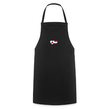 Japon Cœur de drapeau de Hollande - Tablier de cuisine - noir - Devant - AI Model Male 185 dark (185cm)